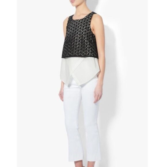 Derek Lam 10 Crosby Eyelet Overlay Tank - Picture 3 of 12